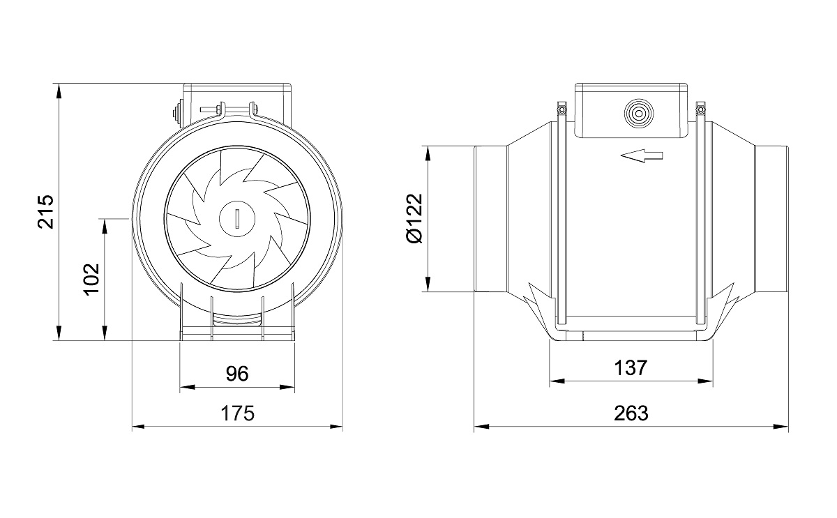 فن بین کانالی لاین ونت دمنده مدل VLN-12C2S